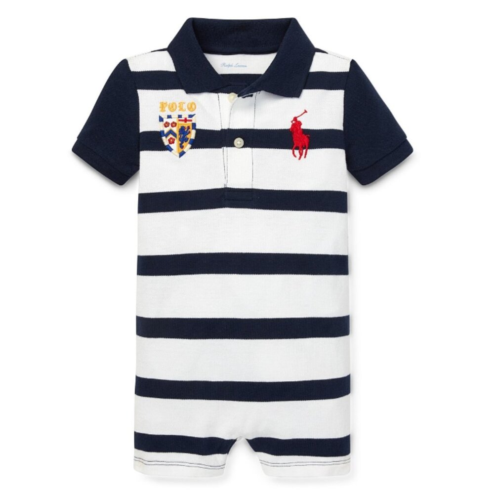 Ralph Lauren striped cotton polo shortall